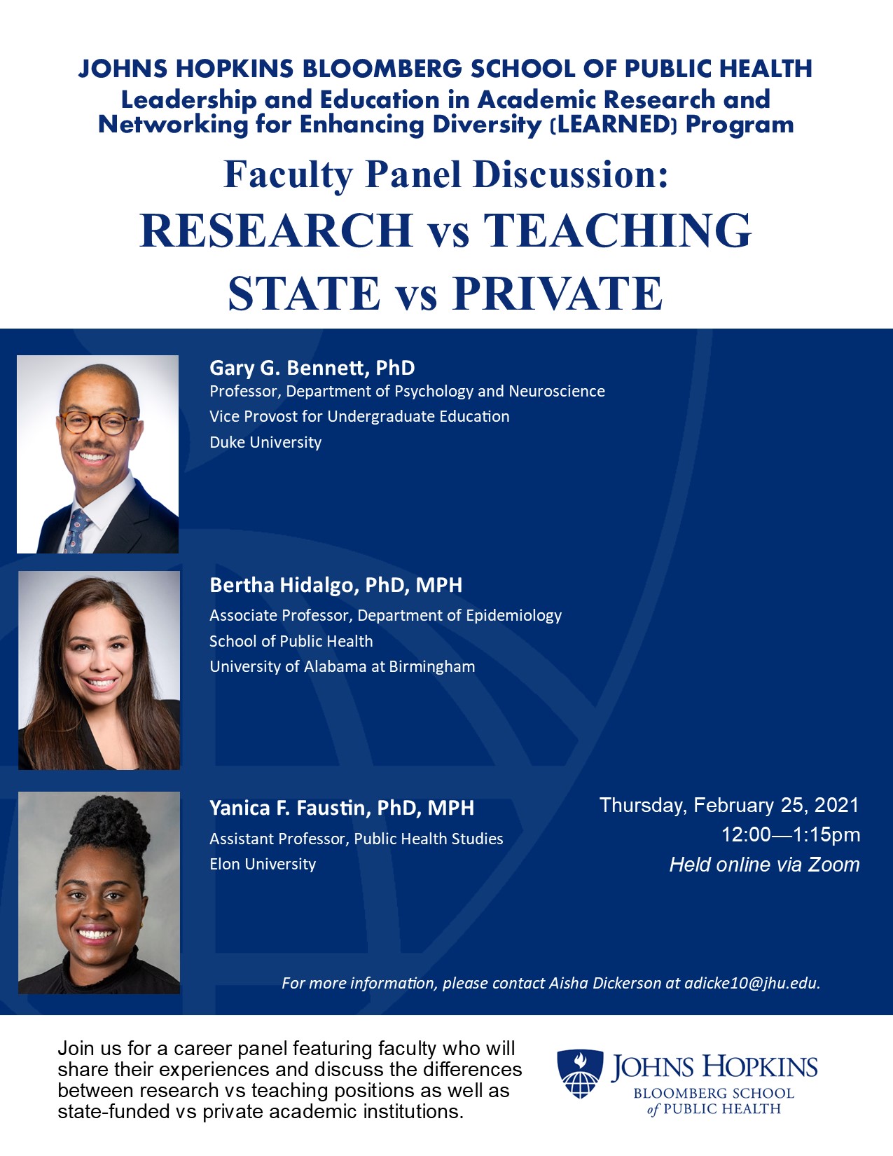 Faculty Panel Discussion Flyer