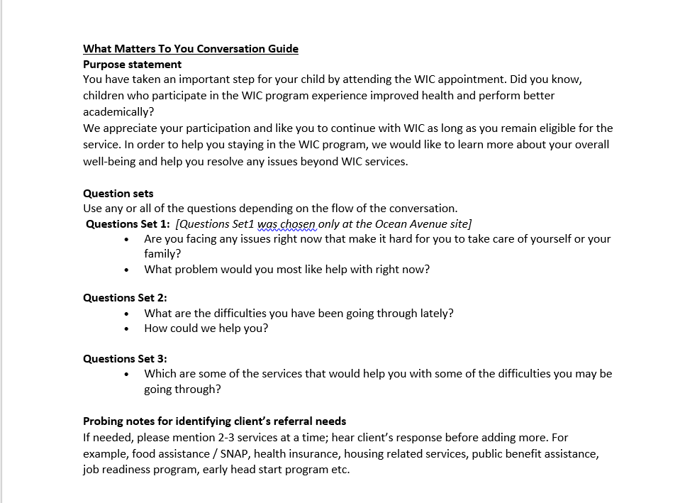 What Matters to You Conversation Guide