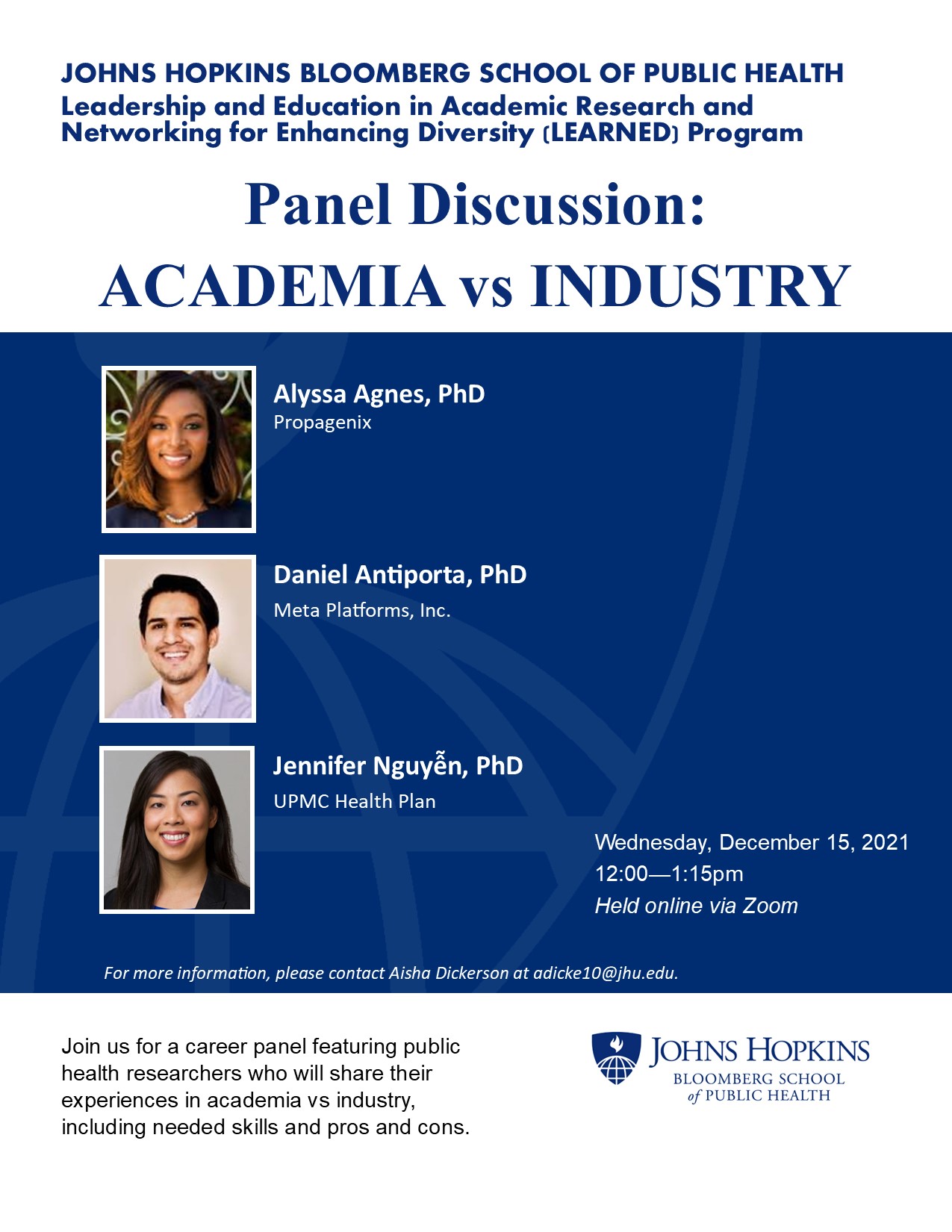 Flyer for LEARNED Industry Panel