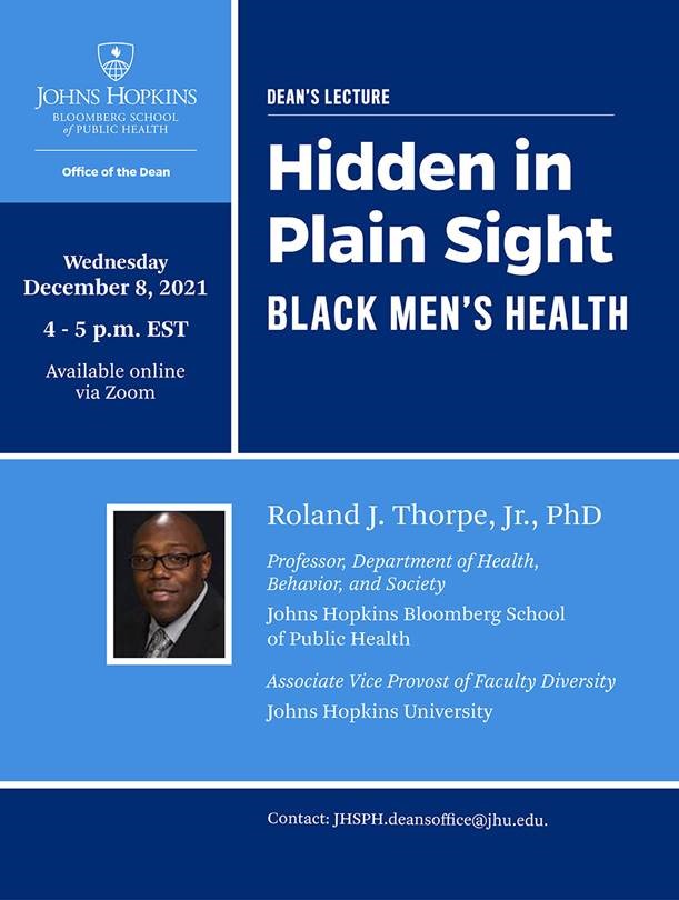 Poster for Thorpe Lecture on Black Men's Health
