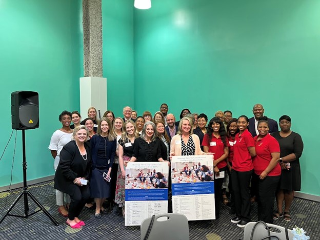 Dr. Christina Bethell, the Mississippi Thrive! leadership team, and the new ECDC committee members at the ECDC charter signing ceremony at the Mississippi Children’s Museum, February 28th. 