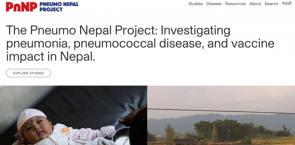 Screengrab from pneumo nepal website