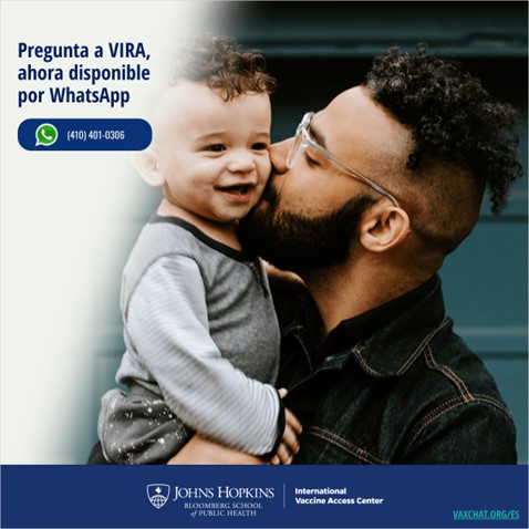 VIRA chatbot advertisement in Spanish