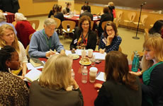 Faculty and students gather at the advocacy forum