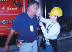 Julie Herbstman at Ground Zero, 2001