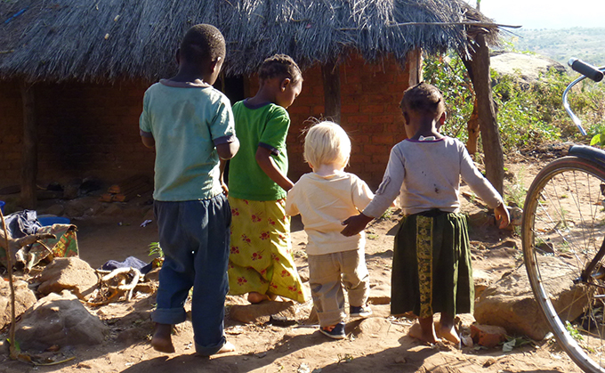 Zeke and friends in Malawi