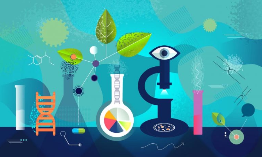 Illustration of various scientific concepts