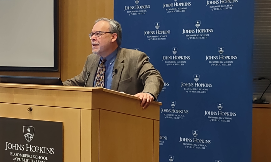 Mitch Zeller speaks at the Johns Hopkins Bloomberg School of Public Health