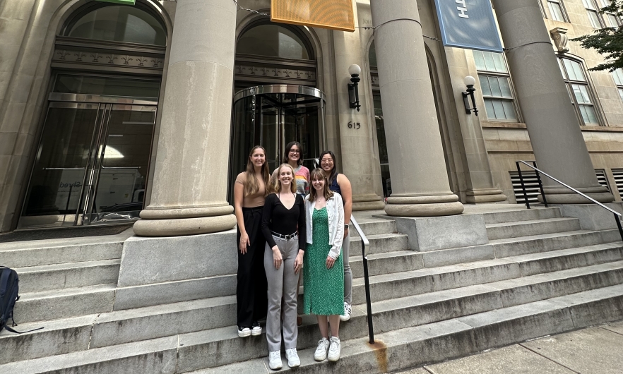 2024 MCH Center of Excellence Field Placement Awardees: Back Row: Daniela Schrider, Nicole Brennick, Kayla Lin; Front Row: Mackenzie Simon-Collins, Mairead Minihane