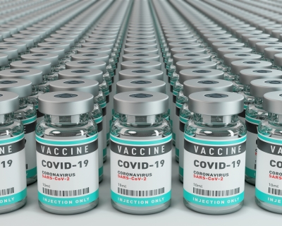 Rows of COVID-19 Vaccine Vials