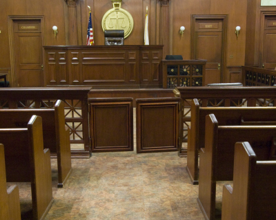 Inside of a court room