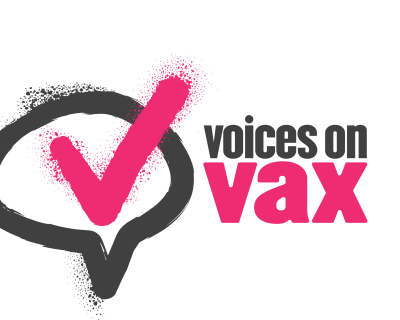 Voices on Vax chck mark logo