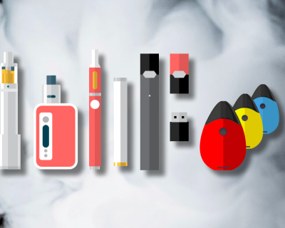 illustration of various electronic cigarettes