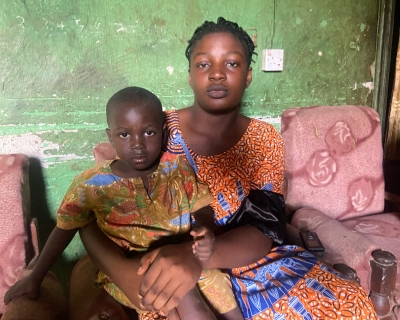 Blessing Abosede with her son Iyanu. Abiodun Jamiu