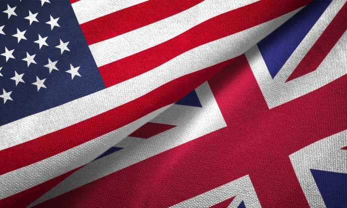 image of US and UK flags