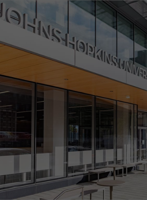 Photos of the Schools of Medicine, Nursing and Public Health at Johns Hopkins.