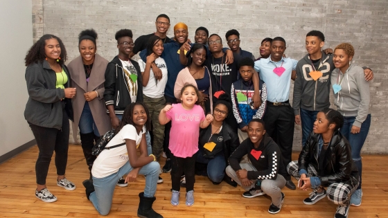 Local youth who work with CAH pose for picture