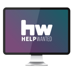 Help Wanted - computer with logo