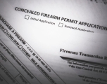 Photograph of a form to apply for a Concealed Firearm Permit.