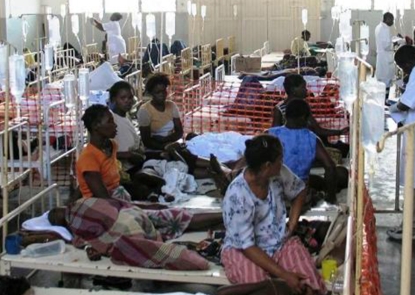 The Cholera Treatment Center in Beira, Mozambique runs steadily during a cholera outbreak.