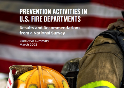 Report Title with a firefighter in the background