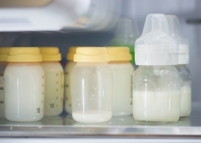 Photo of baby bottles with milk