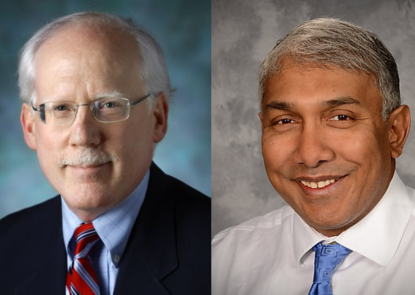 Drs. Robert Wood (left) and Somnath Saha